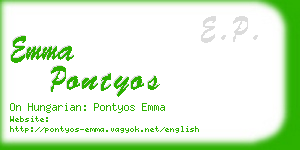 emma pontyos business card